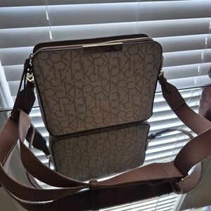 Calvin Klein Logo Pattern Messenger Bag